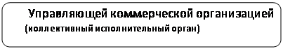 Округлений прямокутник: Управляющей коммерческой организацией
(коллективный исполнительный орган)